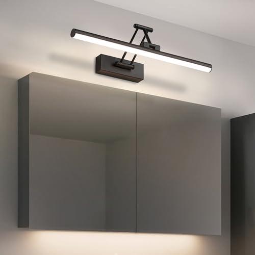 YHTlaeh LED Specchio Lampada 10W 720 Lumen Bagno Specchio Lampada Bianco Neutro 4000K Bagno Lampada IP44 Impermeabile No Flicker 230V (Nero, 40CM)