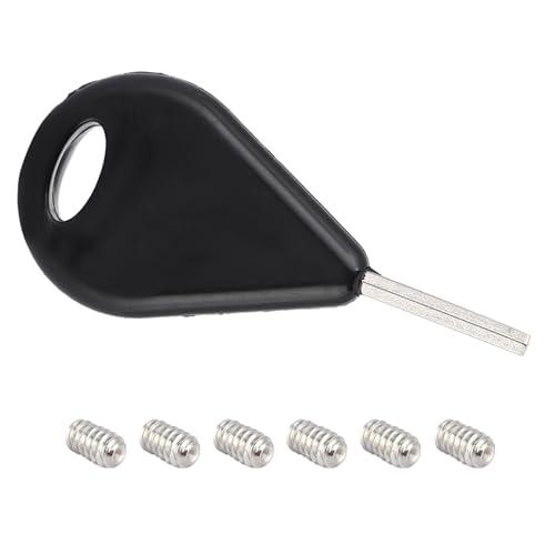 Chiave per Pinna per tavola da Surf, Chiave per Pinne da Surf e Viti, con 6 Viti Senza Testa per Pinne, Resistente alla ruggine e Durevole, Facile da Usare, per tavola da Surf FCS