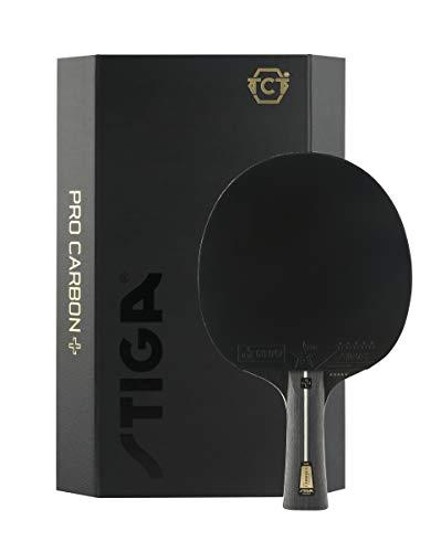 STIGA Pro Carbon + Racchetta da Ping Pong Offensiva con Tecnologia Touch Carbon - Design Ergonomico, Gomma STAR5 ITTF, Confezione Esclusiva - Velocità e Precisione nei Colpi