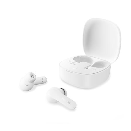 Philips TAT2100WT Auricolari True Wireless Bluetooth 6.0, 36 ore di riproduzione, 4 mic per chiamate chiare, Resistenza agli schizzi IPX4, Alloggiamento tascabile per la ricarica, Bianco