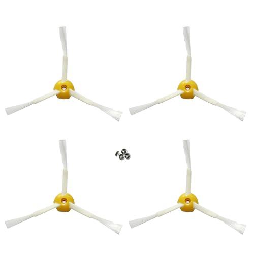 MIRTUX Kit di 4 spazzole Laterali compatibili con Roomba Serie 500, 600 e 700 (Tutti i Modelli) - Parti di Ricambio Roomba ad Alta efficienza - Parti di Ricambio per spazzole Roomba