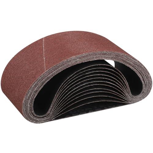 STEBRUAM Nastri Abrasivi 75x 457 mm,12PCS 80 grana Levigatrice a Nastro