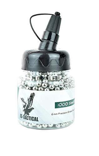JSTACTICAL Confezione Blister 1000 Pallini 6MM in Acciaio per Softair in Metallo