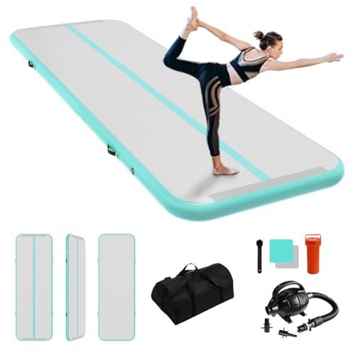 Air Track Ginnastica Artistica 3/4/5/6 Metri 10/20cm Spessore – Tappeto Ginnastica Artistica da Casa con Pompa Elettrica, Tappetino Gonfiabile per Allenamento, Yoga, Cheerleading, Fitness