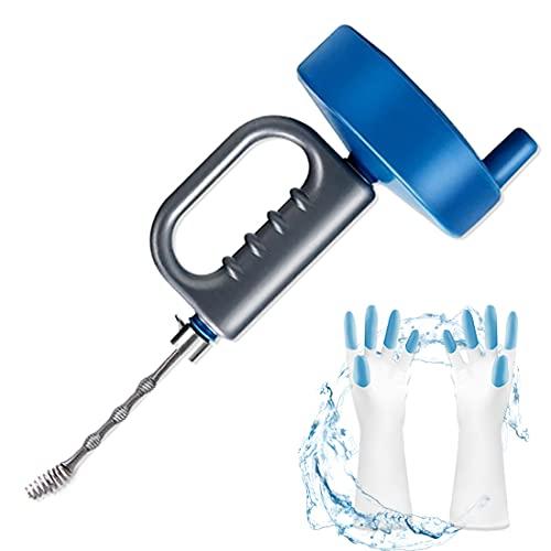 Spirale per la pulizia dei tubi 10M Sonda Sturatubi per Pulizia Guanti inclusi - Sonda Idraulica Stura Lavandini e Scarichi per Amanti del Fai da Te