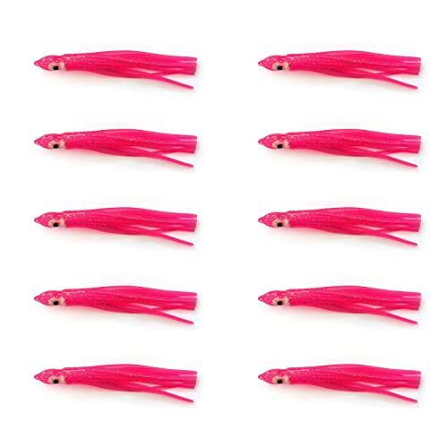 BOGEEL 10 esche da pesca morbide da 90 mm, in gomma, per gamberetti, calamari, amo da pesca in mare, in silicone