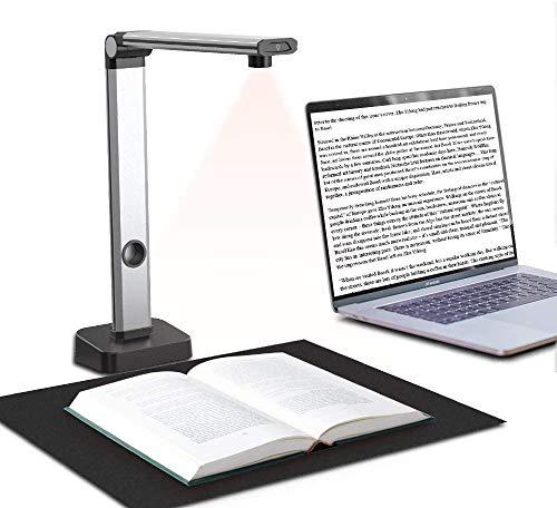 JOYUSING Scanner per Documenti Portatile HD da 14 MP, Scanner per libri, acquisizione formato A3, OCR multilingue intelligente, Converti in PDF/Word/Txt/Excel su Windows e PDF su Mac