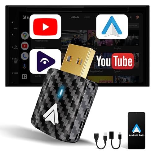 MSXTTLY Adattatore Wireless Android Auto U2AC-L9 2025, Mini Dongle USB A/C per Android Auto Cablate, Plug & Play, Stabile e Veloce, Compatibile con YouTube e App Video