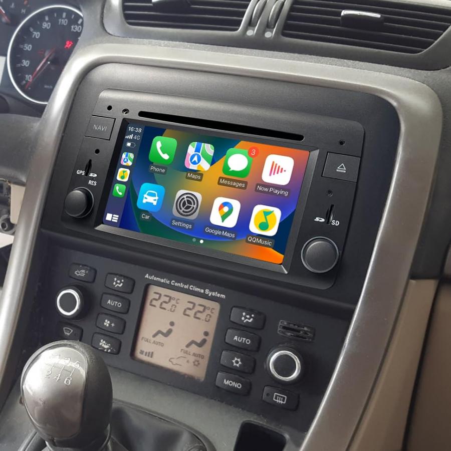 Kit radio touch screen da 6,2 pollici per Fiat Croma Stereo Autoradio Aggiungi CarPlay Android Navigazione automatica DVD Telecamere di backup Android 13 App Netflix Spotify Disney+ Hulu Twitch