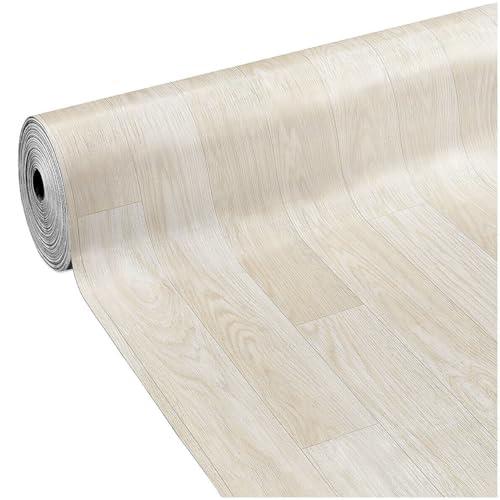 Pavimento Pvc Rivestimento Rotolo Vinile 31 Misure Design Legno Chiaro Beige Bianco 100x350 Cm Dis_C