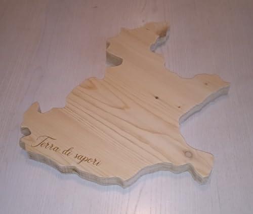 Tagliere a forma di regione Veneto in legno di Abete dimensioni 30x38 cm