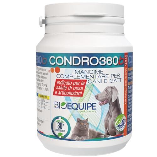 Integratore per Articolazioni Cane 100 Compresse Condroprotettore Glucosamina 6 mesi di trattamento, Condroitina, Proteine - Supporto per Articolazioni, Cartilagini e Ossa - Bioequipe CONDRO360b