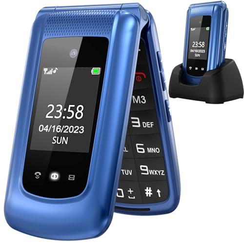 uleway Telefono Cellulare per Anziani con Tasti Grandi,Senior Telefoni per Persone Anziane,Volume alto,Funzione SOS,Pantalla 2.4+1.77