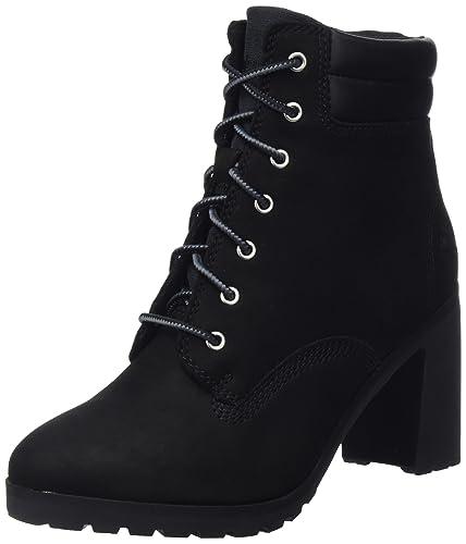 Timberland Allington Double Collar, Stivali alla Moda Donna, Nero Nubuck, 41 EU Larga