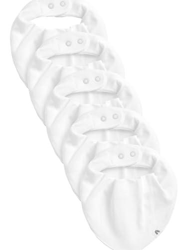 NEXT Confezione da 5 bavaglini per neonati in 100% cotone Bianco one size