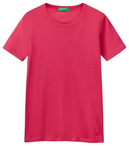 United Colors of Benetton T-Shirt 3GA2E16A0, Rosso, M Donna