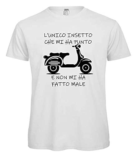 Maglietta Uomo T-shirt V3-Vespa (XXL, Bianco)