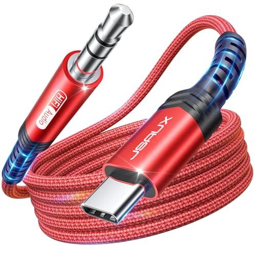 JSAUX Cavo da USB C a 3,5mm jack 1m, Adattatore Aux USB C a 3,5mm Audio Cavo Cuffia Stereo Auto Compatibile con iPhone 17 Air/16/15 Pro Max Plus, Samsung Galaxy S25 S24 S23 Ultra, Pixel 8/9, iPad Pro