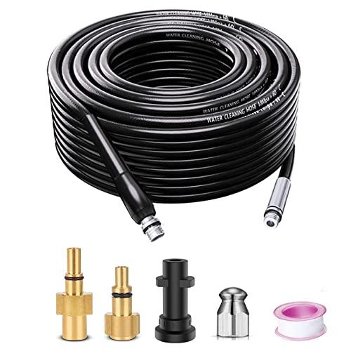 Monave 10m Sonda Sturatubi Compatible con Karcher/Lavor/Bosch Idropulitrice, Tubo Idropulitrice Per K2 K3 K4K5 K7 Accessori Idropulitrice 180Bar 60C°