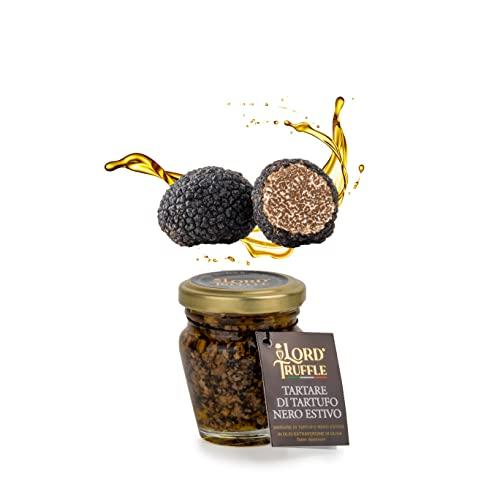 Lord Truffle | Tartare di Puro Tartufo Nero Estivo Fresco 45g, Tartufo Nero Pregiato Gourmet, Lunga Conservazione e Sapore Inalterato, Qualità 100% Italiana, Condimento Per Primi e Secondi Piatti