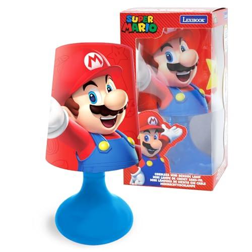 Lexibook, Super Mario, Mini lampada da comodino senza fili e luce notturna, rossa, MLT10NI