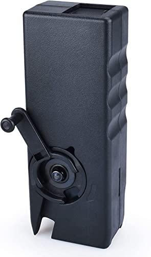 Zhongren Airsoft Speed Loader Tactical M4 Hand Crank Magazine capacità Caricabatterie rapido 6MM 1000 Tours (Nero)