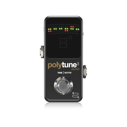 TC Electronic POLYTUNE 3 NOIR Piccolo sintonizzatore polifonico con modalità di sintonizzazione multiple e BUFFER BONAFIDE integrato