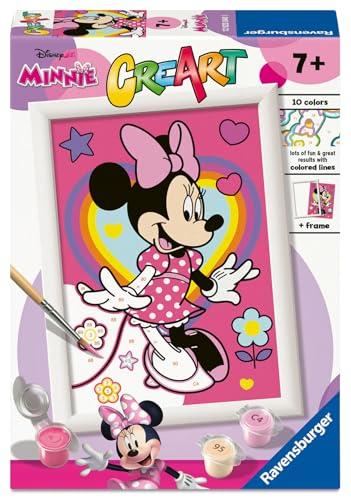 Ravensburger - Creart Serie E Disney Minnie | Kit Pittura Bambini | Dipingere Con I Numeri Include Tutto Il Necessario | Giochi Bambini 7 Anni O Più | Creart 7 Anni