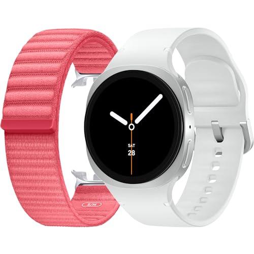 Samsung Galaxy Watch8 (Silver, BT, 40mm) + Fabric band, Smartwatch Galaxy AI, allenatore personale, desig resistente agli urti, processore 3nm, monitoraggio attività fisica e sonno, One UI 8