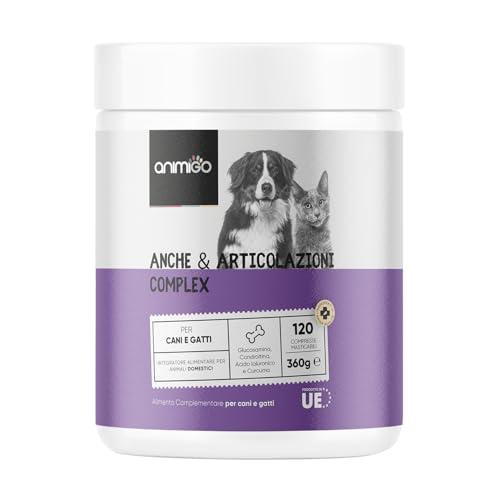 Integratore Articolazioni Cane e Gatto in 120 Compresse Masticabili, Hip & Joint Care Cani Articolazioni con Glucosamina Condroitina MSM, Acido Ialuronico, Curcuma e Pepe Nero, Prodotto in Europa.