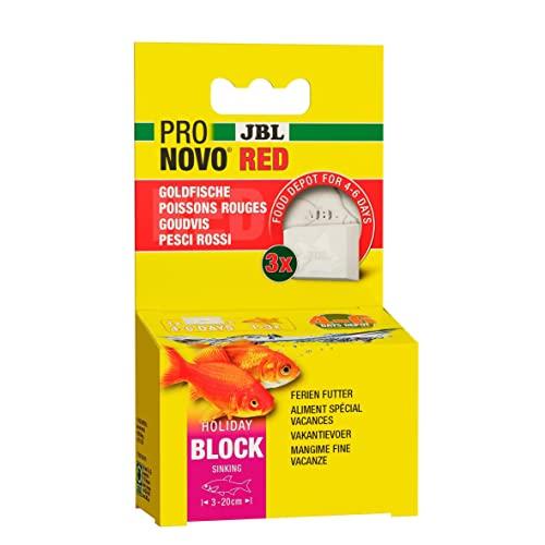 JBL PRONOVO RED HOLIDAY, cibo per pesci rossi e coda di velo, 3 blocchi di mangime