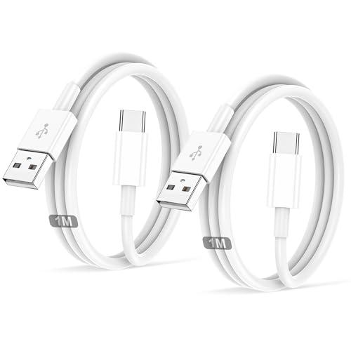 Cavo USB Type-C,Per Originale Cavetto USB C Cellulare Ricarica Rapida 2Pezzi 1M+2M,Per iPhone 16/15/Pro/Plus/Pro Max/,Per Samsung Galaxy S24/S23+/Ultra/S22/A53/A54/iPad Pro/Air cavi
