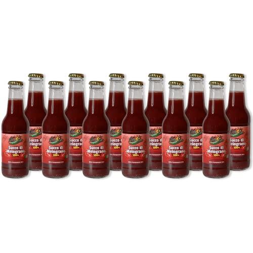 Spremuta Succo di Melograno 12x 200ml – 100% Naturale Frutta Fresca di Stagione - Gusto Autentico - Prodotto Artigianale Alta Qualità Senza Additivi – Kalos Jero