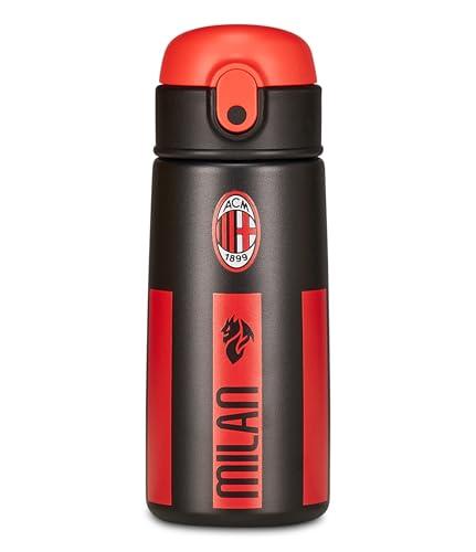 Seven Milan Borraccia Termica, Nero, Mantenimento Temperatura fino a 24h, Borraccia Asilo, Scuola Elementare e Tempo Libero, Bambino, Calcio