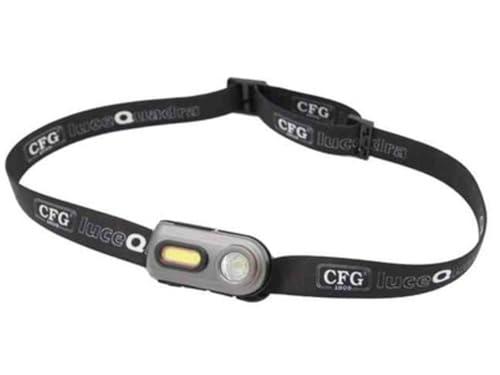 CFG EL091 Twin Light Torcia LED da Testa Ricaricabile 400 Lumen Cavo USB