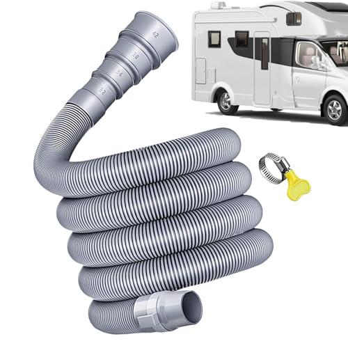 Tubi Di Scarico Per campere, Tubo Di Drenaggio Pieghevole Con Adattatore Regolabile Per Caravan E Roulotte, Flessibile Kit Di Tubi Per Acque Reflue Per campere, Roulotte E Rimorchi