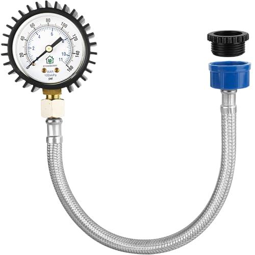 STOWBERRY Manometro di Pressione Dell'acqua di Rete 0 – 11 bar/0 – 160 PSI