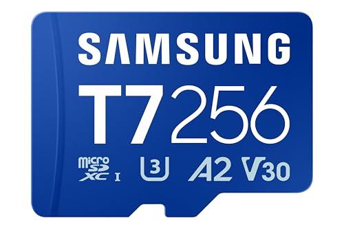 Samsung Scheda di Memoria MicroSD T7 da 256 GB, Scheda di Memoria per Smartphone, Tablet e Console Portatile, Fino a 170 MB/s di Lettura, Full HD e 4K UHD, MB-MB256T/WW