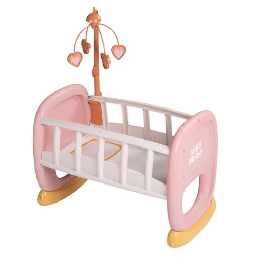 Smoby - Baby Nurse - Culla con sbarre - per Bambole Fino a 42 cm - Letto a Dondolo - Materiale Riciclato - dai 18 Mesi