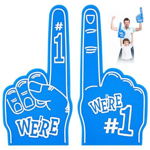 Aolso Dita Giganti in Schiuma per Mani, Accessori per Appassionati di Sport, Mano in Schiuma per Feste Ed Eventi, Cheerleading (Blu)