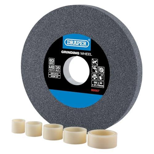 Draper 99567 - Mola da banco in ossido di alluminio, 60 g, 150 x 20 mm