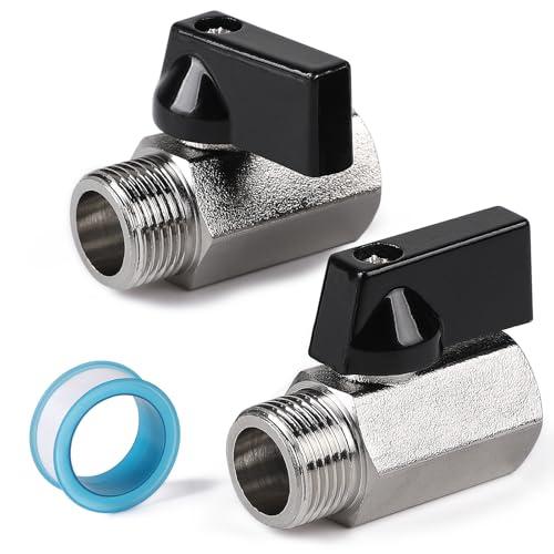 EFUTURETIME 2 x Mini Valvola a Sfera da 3/8