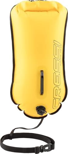 CRESSI Glide Pro Swim Buoy 28L Yellow - Boa Gialla di Segnalazione, Gonfiabile, Alta Visibilità e Praticità, per Nuotatori, Snorkelisti e Triatleti durante le Attività in Mare o Acque Libere