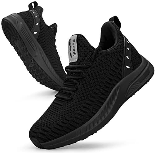 Feethit Donna Scarpe da Corsa Scarpe da Ginnastica Scarpe Sportive Scarpe da Ginnastica Scarpe da Passeggio Leggere e Traspiranti Fitness all'aperto Scarpe Sportive da Jogging 38 Nero