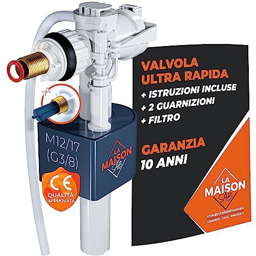 Galleggiante cassetta wc Riempimento ultrarapido Facile da montare[pronto all'uso=filtro + istruzioni incluse] Meccanismo qualità Premium fino a 1 Millione di innesto. Rubinetto meccanismo universale