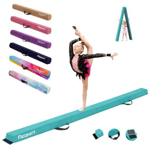 FBSPORT 240 CM Trave di Equilibrio Pieghevole, Trave di Equilibrio per Ginnastica, Trave di Pavimento per Palestra, Trave di Equilibrio a Strati Floccanti, Attrezzature per Il Fitness per Bambini
