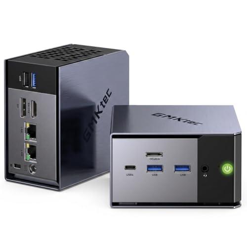 Mini PC Gaming GMKtec M7 – AMD Ryzen 7 PRO 6850H (8 core/16 thread, fino a 4,70 GHz) Computer desktop con doppia LAN 2,5G, supporto quad-display, 32 GB RAM DDR5, 512 GB SSD PCIe, doppio USB4, HDMI 2.1