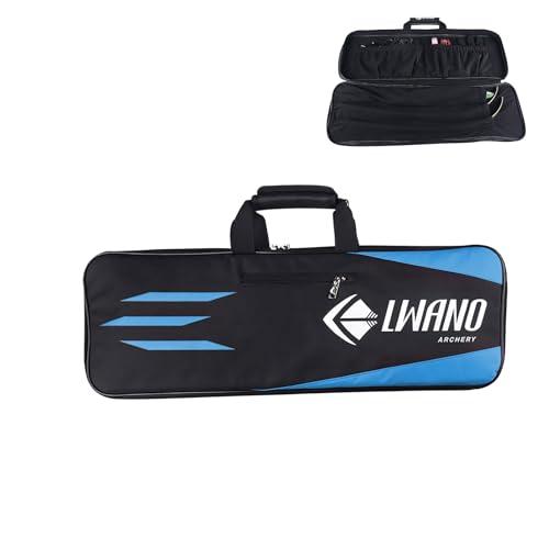 Fesatccoz Custodia di ritiro per arco ricurvo con l'arco, multi tasche, colore blu, accessorio per la caccia per arco ricurvo, 70 x 24 x 6 cm