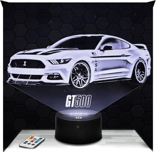 Lampada da comodino, Luce notturna tattile macchina americana supercar Lampada illusione 3D LED, idea regalo di Natale per ragazzi e ragazze Lampada da notte per bambini o adulti TOP
