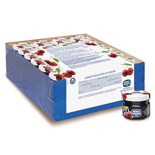 Menz&Gasser Confettura Extra di Ciliegie Monodose Premium Quality, con Frutta di Alta Qualità, 100% Made in Italy, 48 Vasetti x 28 g
